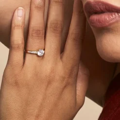 Bague Solitaire Or Jaune Oxyde De Zirconium-Histoire d'Or Online