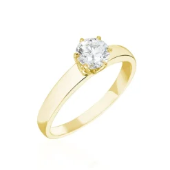 Histoire d'Or Bague Solitaire Or Jaune Diamant Synthetique