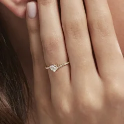 Bague Solitaire Or Jaune Sabeen Oxyde De Zirconium-Histoire d'Or New