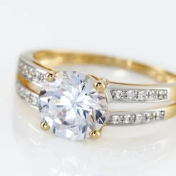 Bague Solitaire Or Jaune Anthyme Oxyde De Zirconium-Histoire d'Or New