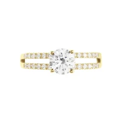 Histoire d'Or Bague Solitaire Or Jaune Cesarine Oxyde De Zirconium
