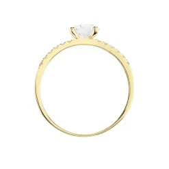 Histoire d'Or Bague Solitaire Or Jaune Cesarine Oxyde De Zirconium