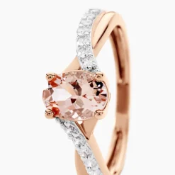 Bague Solitaire Or Rose Lisbet Morganite-Histoire d'Or Clearance