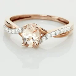 Bague Solitaire Or Rose Lisbet Morganite-Histoire d'Or Clearance