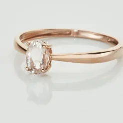Bague Solitaire Or Rose Lexine Morganite-Histoire d'Or New