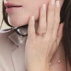 Bague Solitaire Or Rose Lexine Morganite-Histoire d'Or New