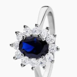 Histoire d'Or Bague Solitaire Perez Argent Blanc Oxyde De Zirconium