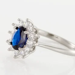 Histoire d'Or Bague Solitaire Perez Argent Blanc Oxyde De Zirconium