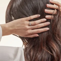 Bague Solitaire Poseidon Argent Blanc Oxyde De Zirconium-Histoire d'Or Hot