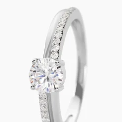 Bague Solitaire Sade Argent Blanc Oxyde De Zirconium-Histoire d'Or Sale