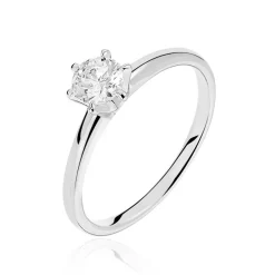 Bague Solitaire Samantha Or Blanc Diamant-Histoire d'Or New