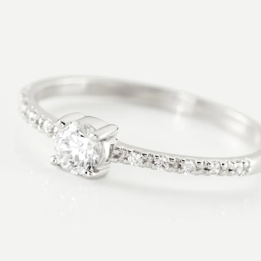 Histoire d'Or Bague Solitaire Servana De Zirconium