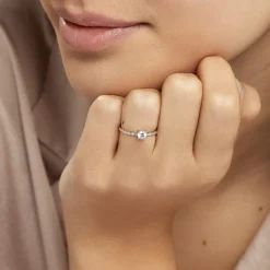 Histoire d'Or Bague Solitaire Servana De Zirconium