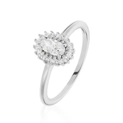 Bague Solitaire Shandrany Argent Blanc Oxyde De Zirconium-Histoire d'Or Best