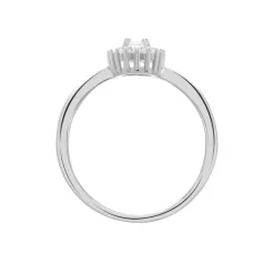 Bague Solitaire Shandrany Argent Blanc Oxyde De Zirconium-Histoire d'Or Best