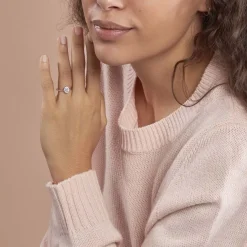 Bague Solitaire Shandrany Argent Blanc Oxyde De Zirconium-Histoire d'Or Best