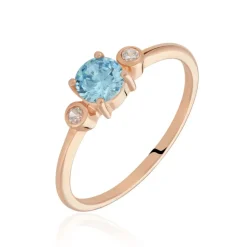 Bague Solitaire Shir Argent Rose Oxyde De Zirconium-Histoire d'Or Sale