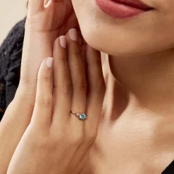 Bague Solitaire Shir Argent Rose Oxyde De Zirconium-Histoire d'Or Sale