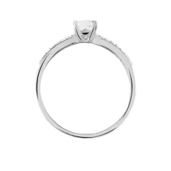 Histoire d'Or Bague Solitaire Solitea Argent Blanc Oxyde De Zirconium