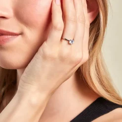 Bague Solitaire Stella Argent Blanc Oxyde De Zirconium-Histoire d'Or Hot