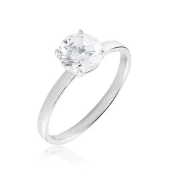 Bague Solitaire Stella Argent Blanc Oxyde De Zirconium-Histoire d'Or Outlet