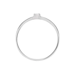 Histoire d'Or Bague Solitaire Superposition Or Blanc Diamant