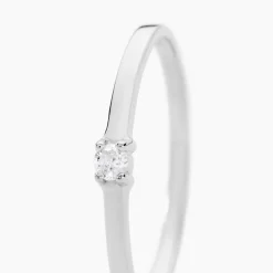 Bague Solitaire Superposition Or Blanc Diamant-Histoire d'Or Discount