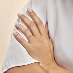 Bague Solitaire Superposition Or Blanc Diamant-Histoire d'Or Discount