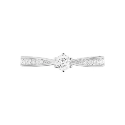 Bague Solitaire Symphonie Or Blanc Diamant-Histoire d'Or Sale