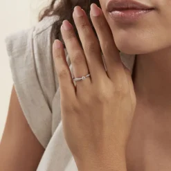 Bague Solitaire Symphonie Or Blanc Diamant-Histoire d'Or