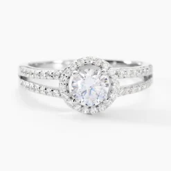 Bague Solitaire Titemae Argent Blanc Oxyde De Zirconium-Histoire d'Or New