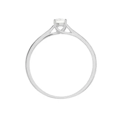 Bague Solitaire Victoria Platine Blanc Diamant-Histoire d'Or New