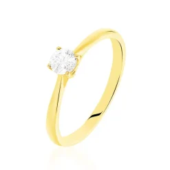 Histoire d'Or Bague Solitaire Victoria Or Jaune Diamant