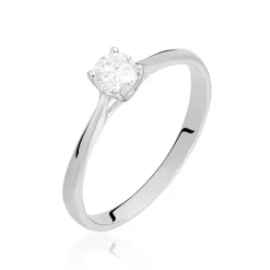 Histoire d'Or Bague Solitaire Victoria Or Blanc Diamant