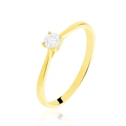 Histoire d'Or Bague Solitaire Victoria Or Jaune Diamant