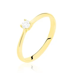 Histoire d'Or Bague Solitaire Victoria Or Jaune Diamant