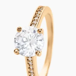 Bague Solitaire Zoura Plaqué Or Jaune Oxyde De Zirconium-Histoire d'Or Clearance