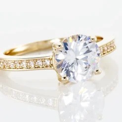 Bague Solitaire Zoura Plaqué Or Jaune Oxyde De Zirconium-Histoire d'Or Clearance