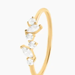 Histoire d'Or Bague Sparkle Or Jaune Oxyde De Zirconium