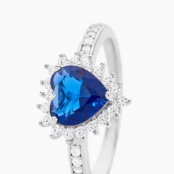 Bague Sphinx Argent Blanc Pierre Et Oxyde De Zirconium-Histoire d'Or Clearance