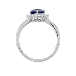 Bague Sphinx Argent Blanc Pierre Et Oxyde De Zirconium-Histoire d'Or Clearance