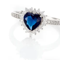 Bague Sphinx Argent Blanc Pierre Et Oxyde De Zirconium-Histoire d'Or Clearance