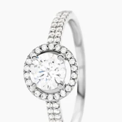 Bague Stelila Or Blanc Oxyde De Zirconium-Histoire d'Or