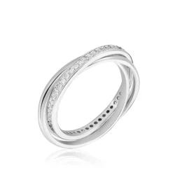 Bague Tahti Argent Blanc Oxyde De Zirconium-Histoire d'Or Sale