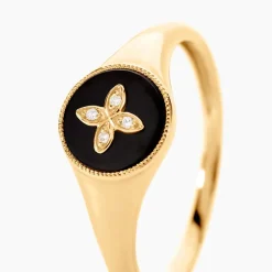 Histoire d'Or Bague Talisman Or Jaune Agate Diamant