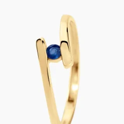 Histoire d'Or Bague Tamyra Serti Couteau Or Jaune Saphir