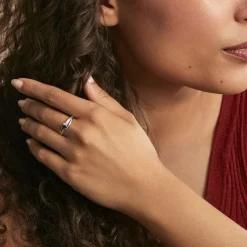 Histoire d'Or Bague Tanissia Or Blanc Saphir Et Diamant