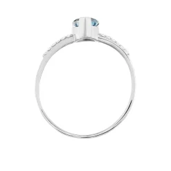 Bague Teresa Or Blanc Topaze Et Diamant-Histoire d'Or Discount