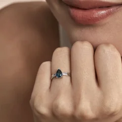 Bague Teresa Or Blanc Topaze Et Diamant-Histoire d'Or Discount