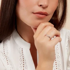 Histoire d'Or Bague Thara Argent Blanc Oxyde De Zirconium